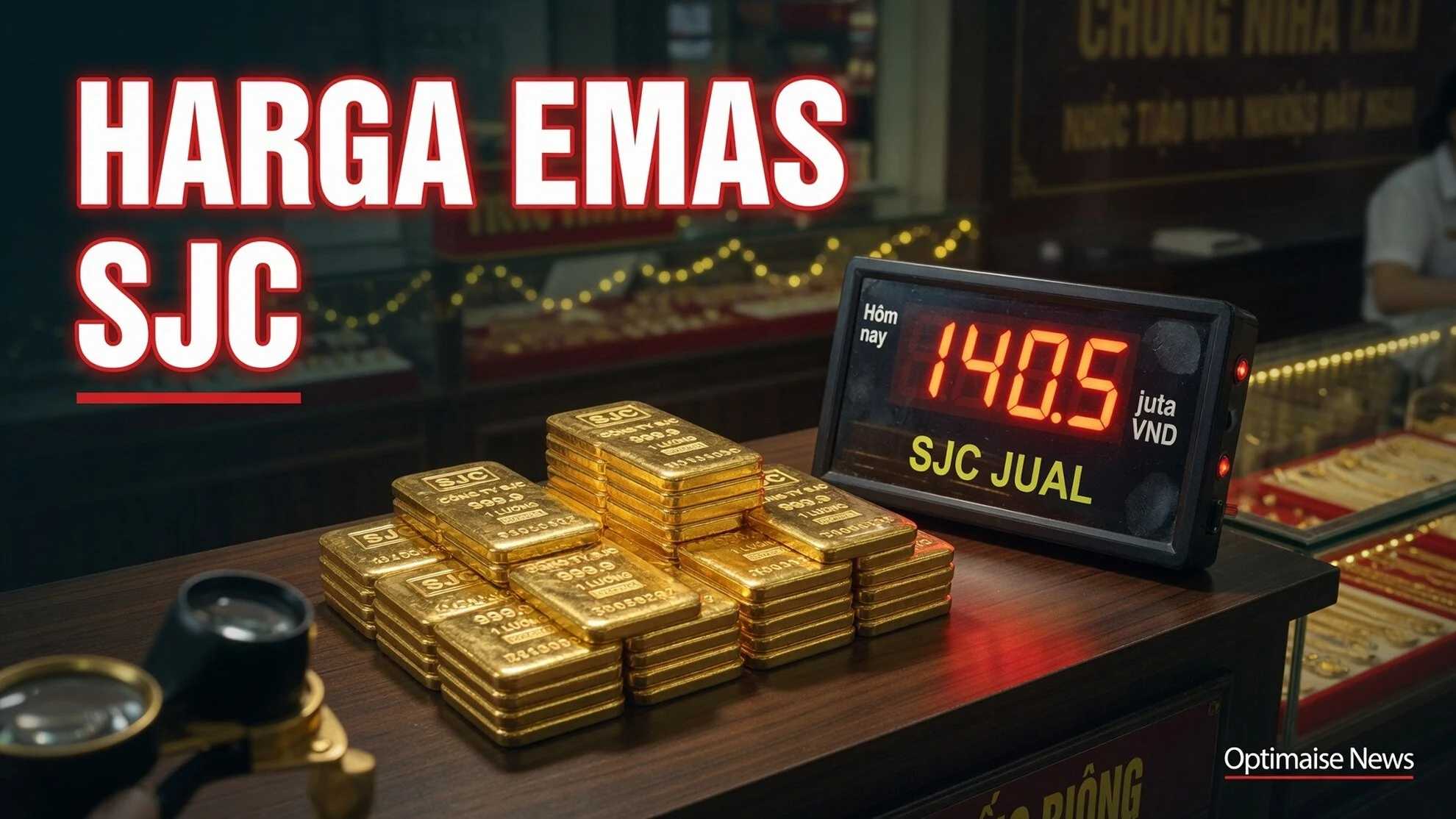 Harga Emas SJC Naik Tipis 140,5 Juta Walau Spot +US$16