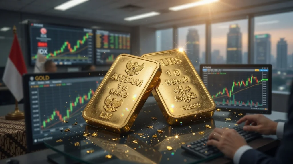 Harga Emas Batangan Antam versus UBS per Gram