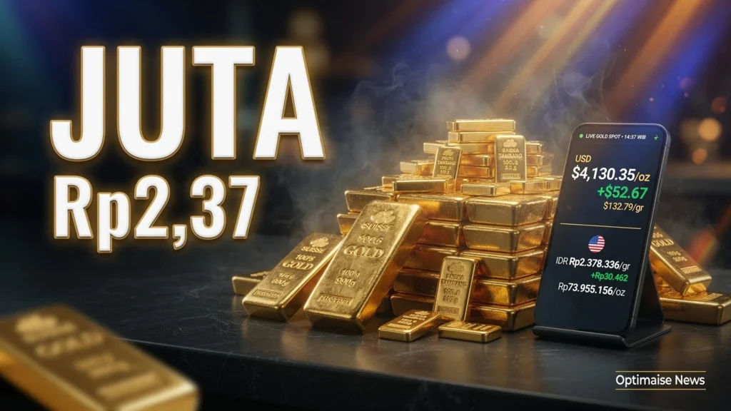 Harga Emas Tembus Rp2,37 Juta per Gram Usai Rp2,37 Juta