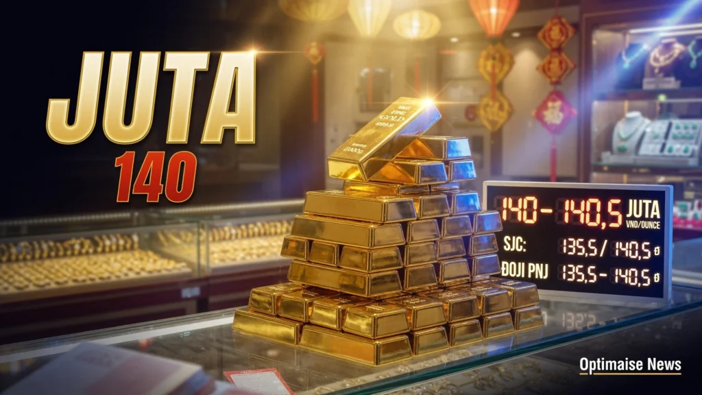 Harga Emas Vietnam Stabil 140 Juta VND