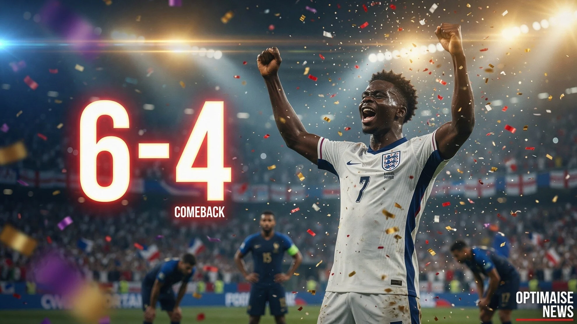 Hat-trick Bukayo Saka, Inggris Tekuk Prancis 6-4 di PD 2026