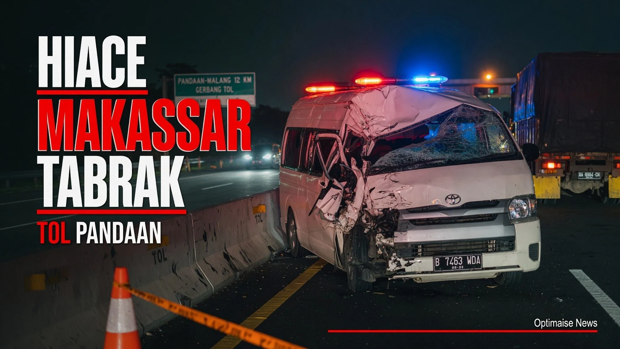 Hiace Makassar Tabrak Truk, 3 Tewas Termasuk Bocah 10 Tahun