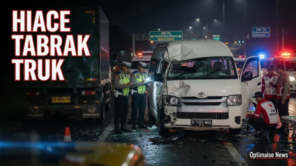 Hiace Tabrak Truk di Km 76, 3 Tewas Termasuk Anak