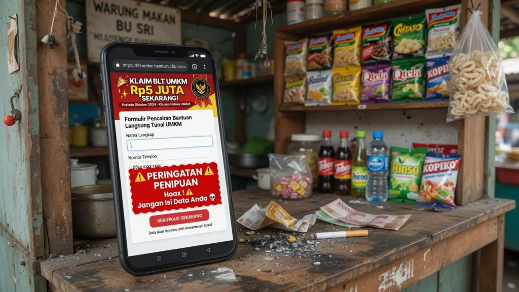 Tidak Benar Tautan Pendaftaran BLT UMKM Rp 5