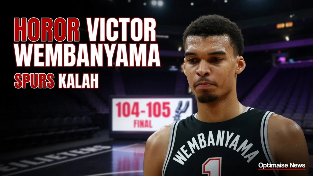 Horor Victor Wembanyama: Spurs Kalah Tipis 104-105
