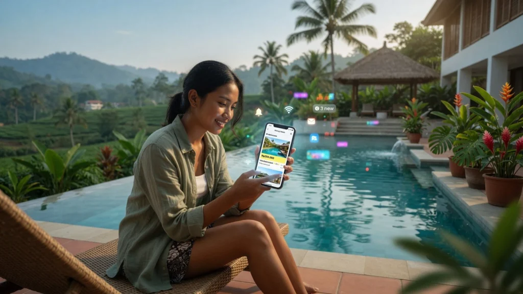 Resort Sejuk Berpemandangan Perbukitan