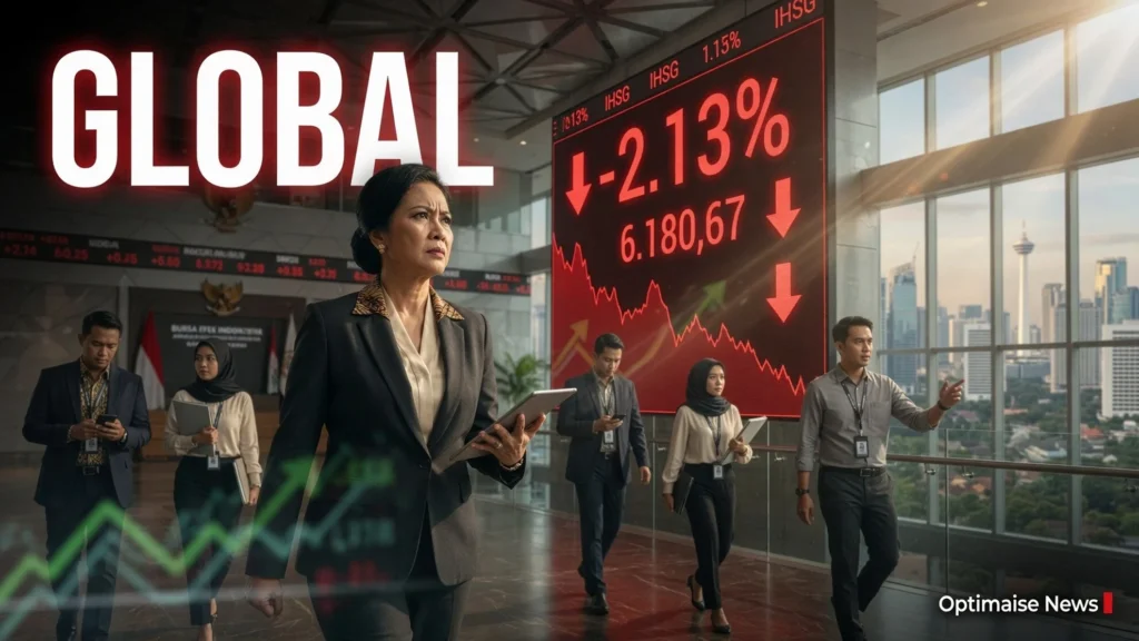 IHSG Ambruk 2,13% ke 6.180,67 karena Triple Tekanan Global