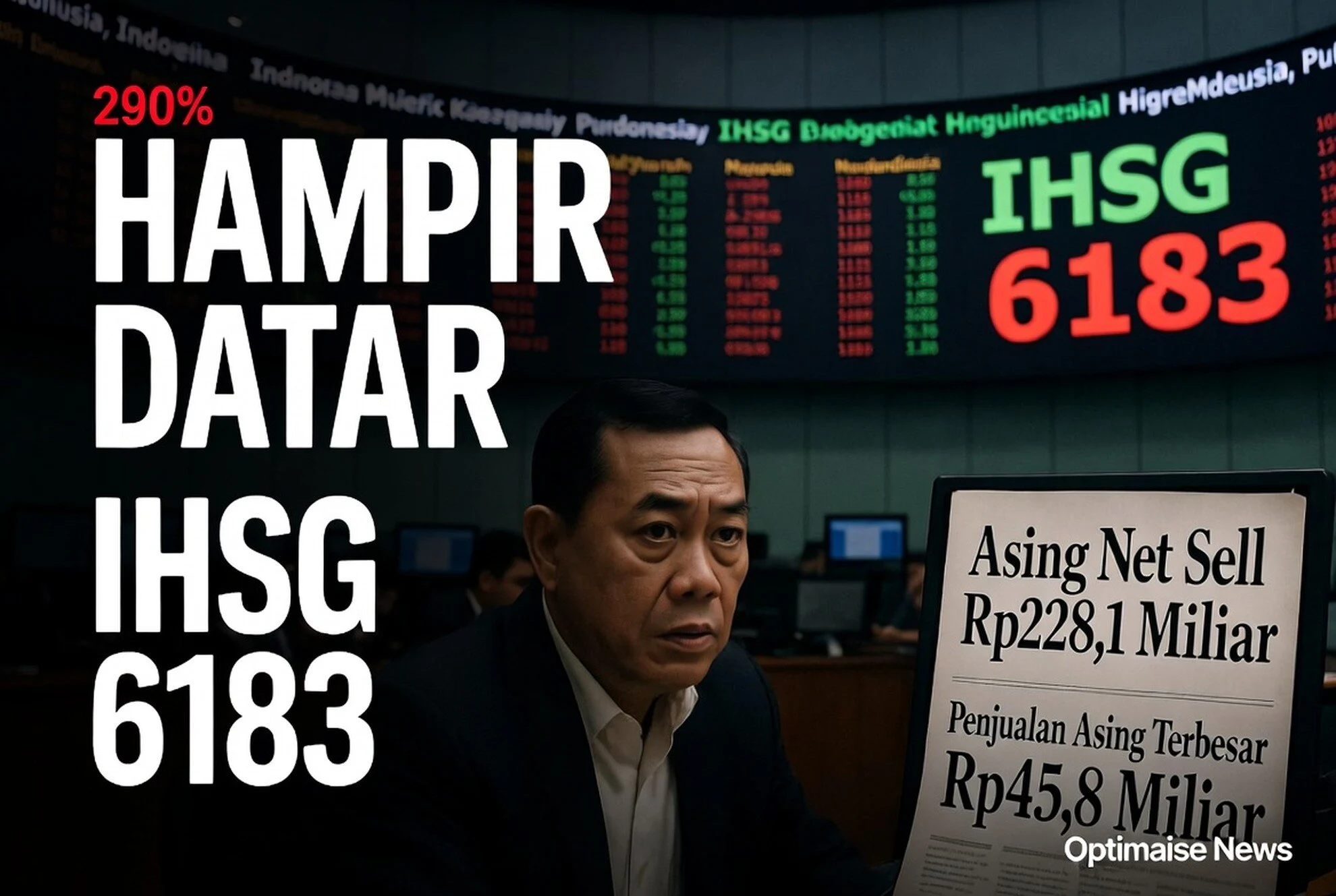 IHSG Hampir Datar di 6.183 Meski Asing Net Sell Rp228 Miliar