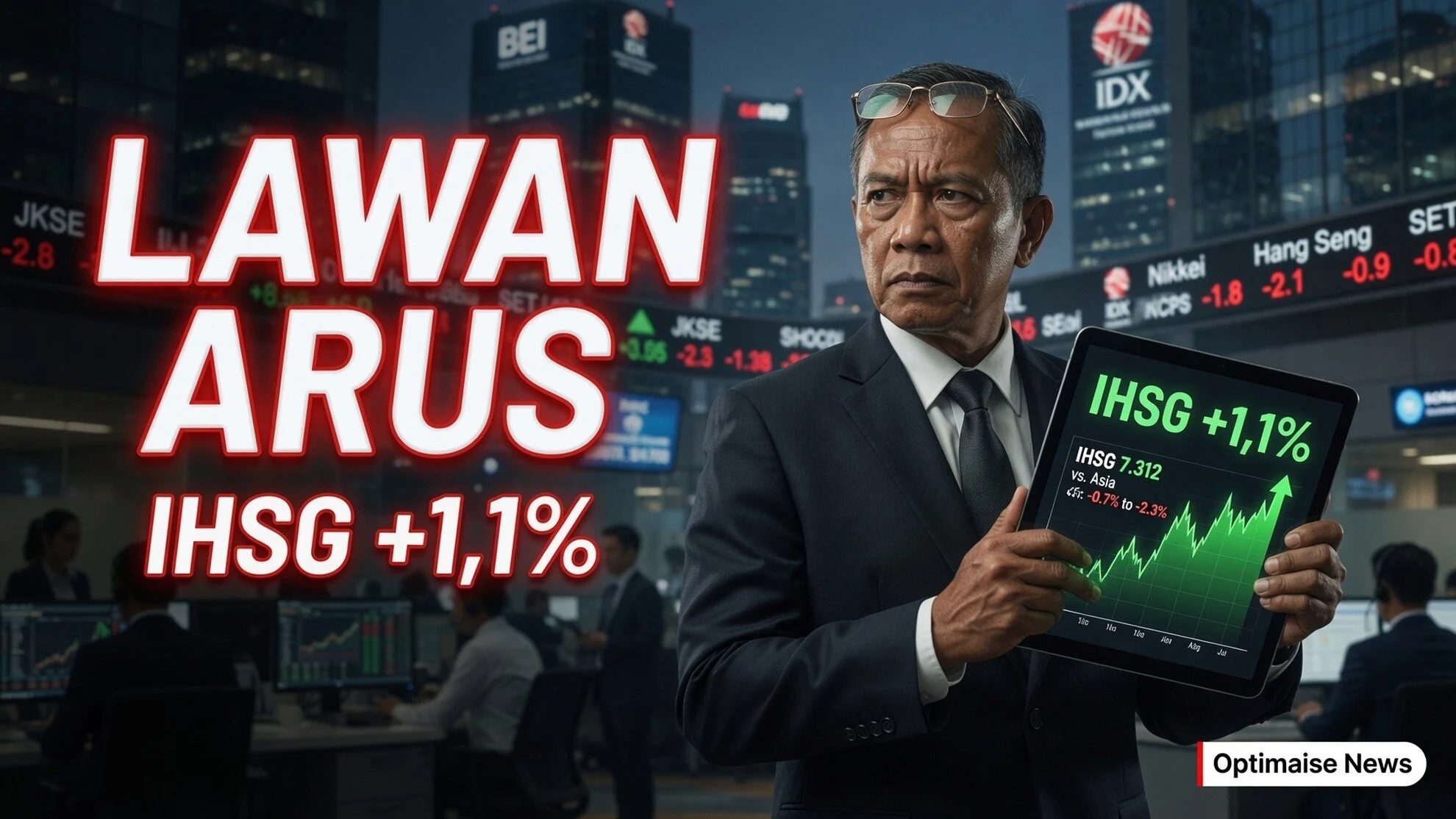IHSG Lawan Arus! Naik 1,1% Saat Bursa Asia Kebakaran