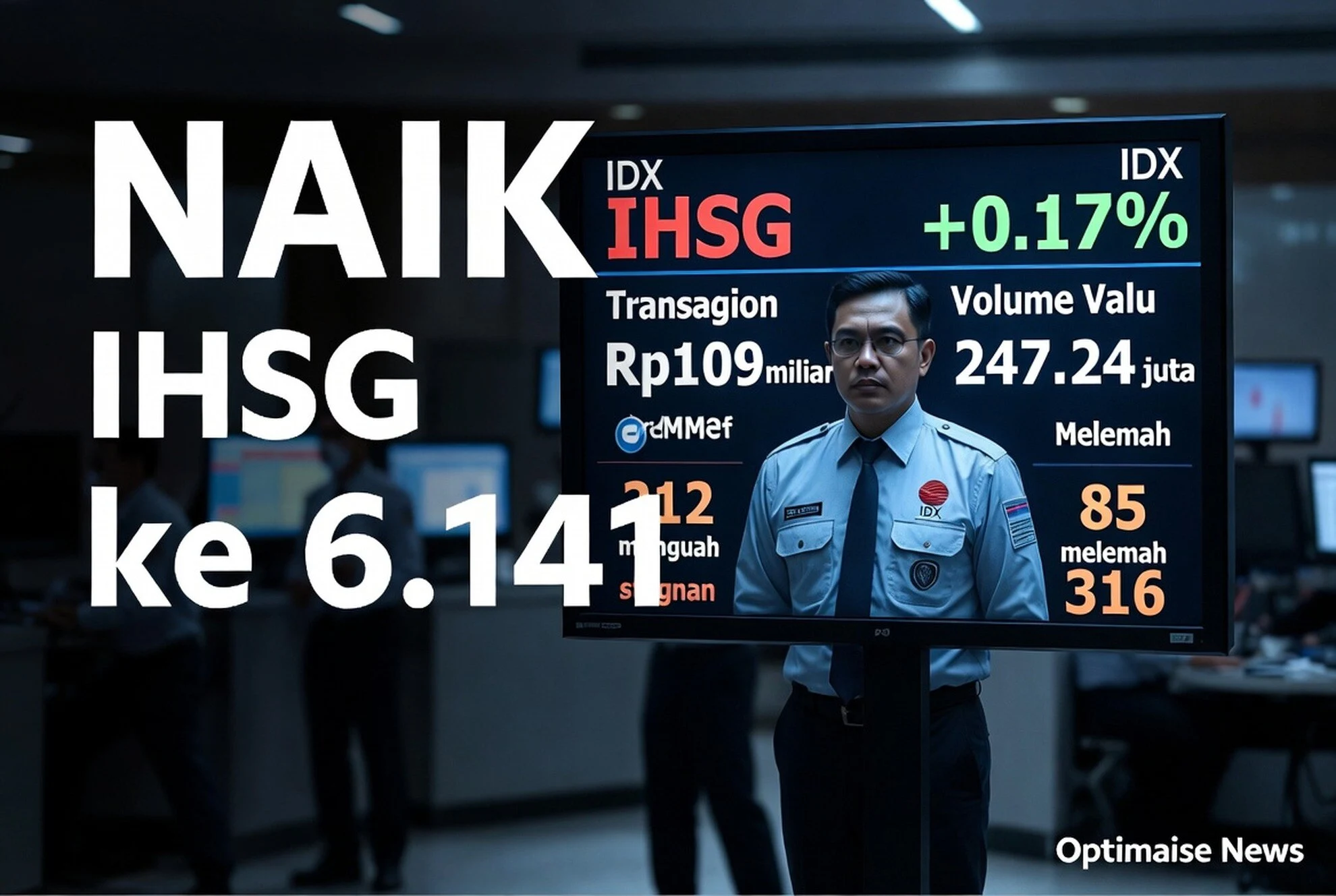 IHSG Naik 0,17% ke 6.141 Jelang The Fed dan Rapat KSSK