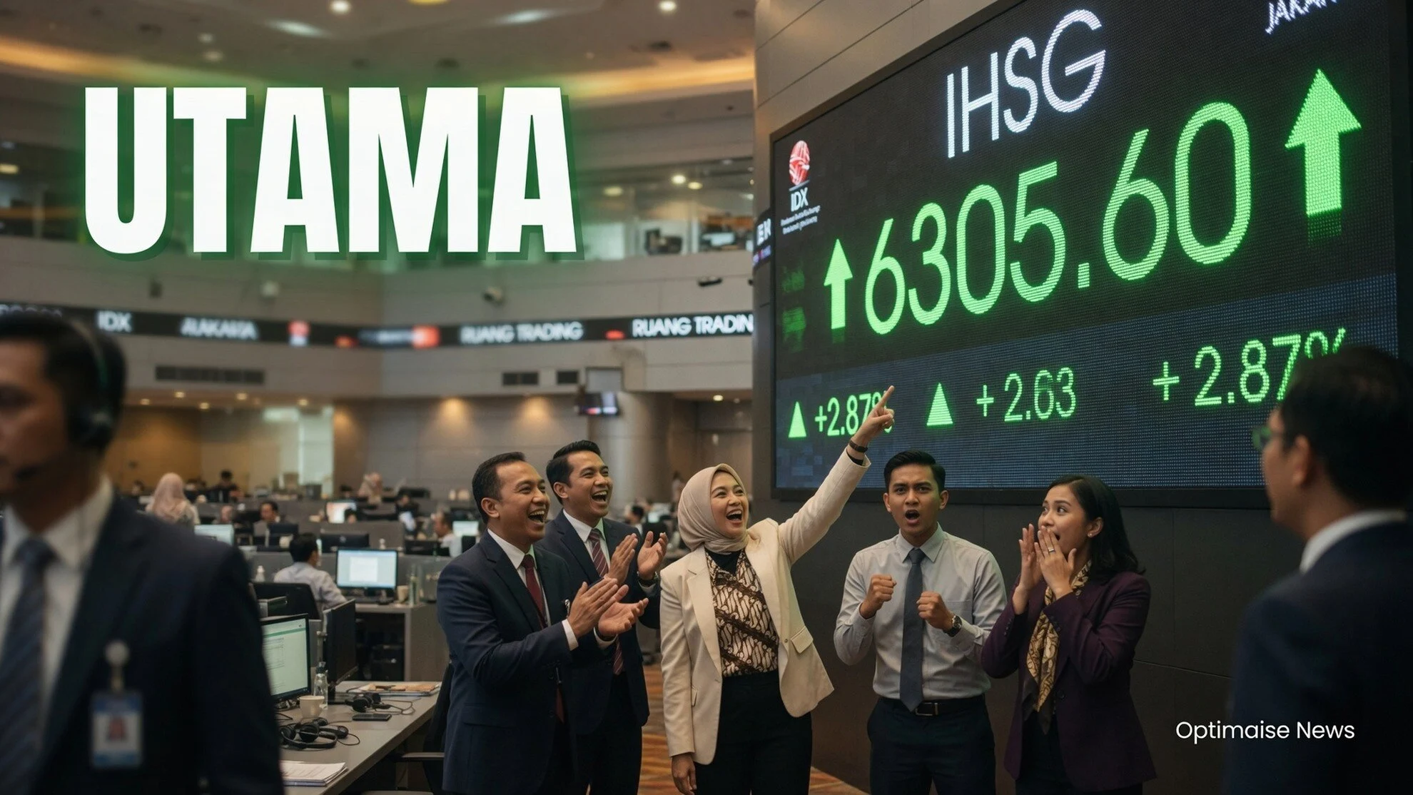 IHSG Tembus 6.305, Properti dan AMMN Jadi Mesin Utama