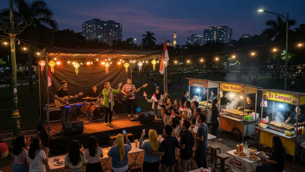 Lineup musik, sing along, dan hiburan malam final