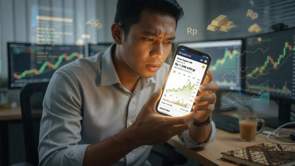 Selisih Harga Beli versus Jual Emas Digital Hari Ini