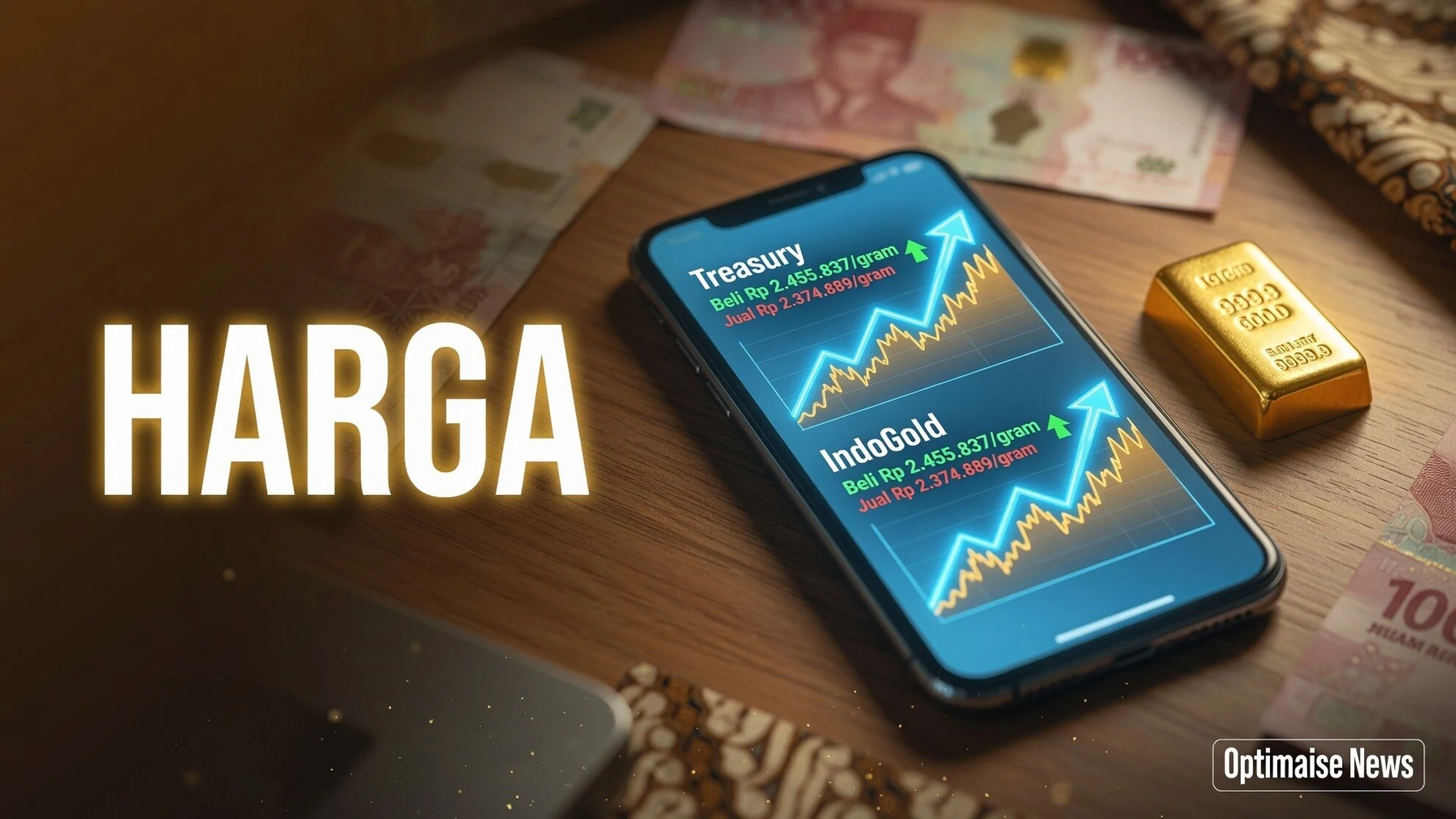 IndoGold Lonjak Rp25.844, Harga Emas Digital Tertinggi