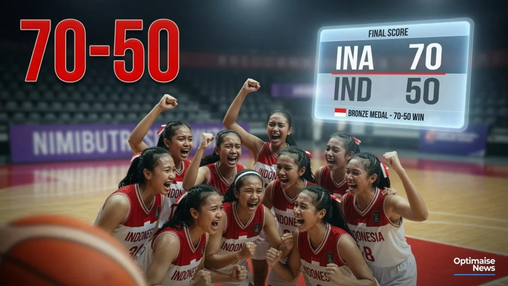 Indonesia U18 Putri Kunci Perunggu Usai Revans 70-50 India