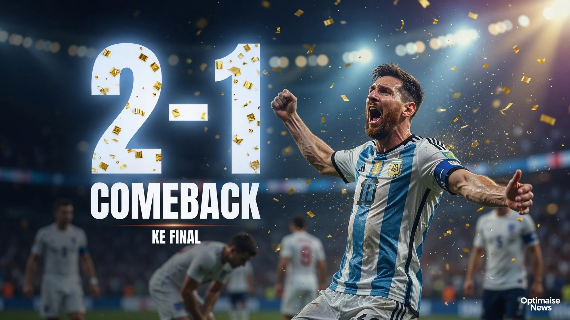 Inggris Vs Argentina: Comeback 2-1, Messi ke Final