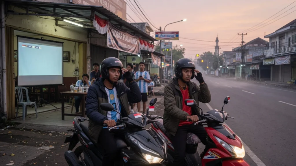 Pemeriksaan sistem penerangan motor di kondisi minim cahaya