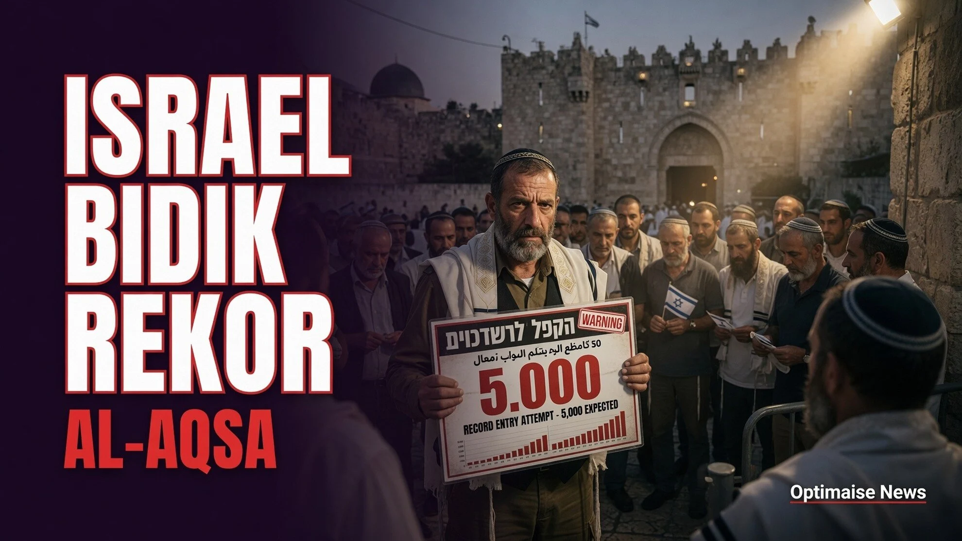 Israel Bidik Rekor 5.000 Penyusup ke Al-Aqsa di Tisha B’Av