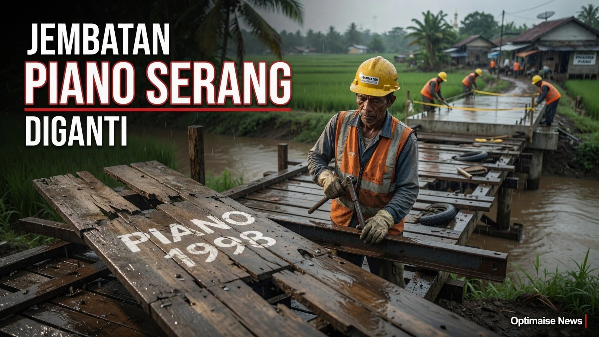 Jembatan Piano Serang Diganti Lebar 5 Meter