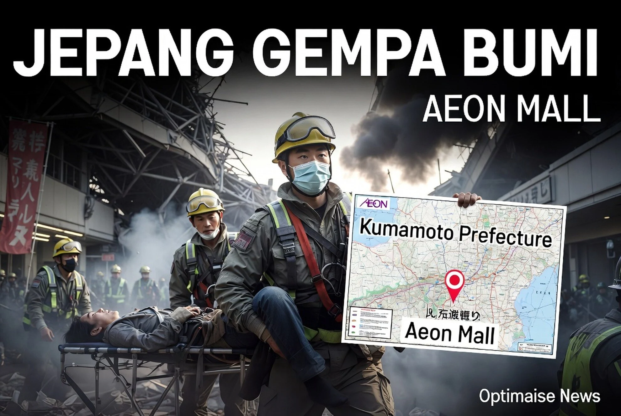 Jepang Gempa Bumi Ledakan di Aeon Mall Kumamoto Pasca Gempa M7.1, 50