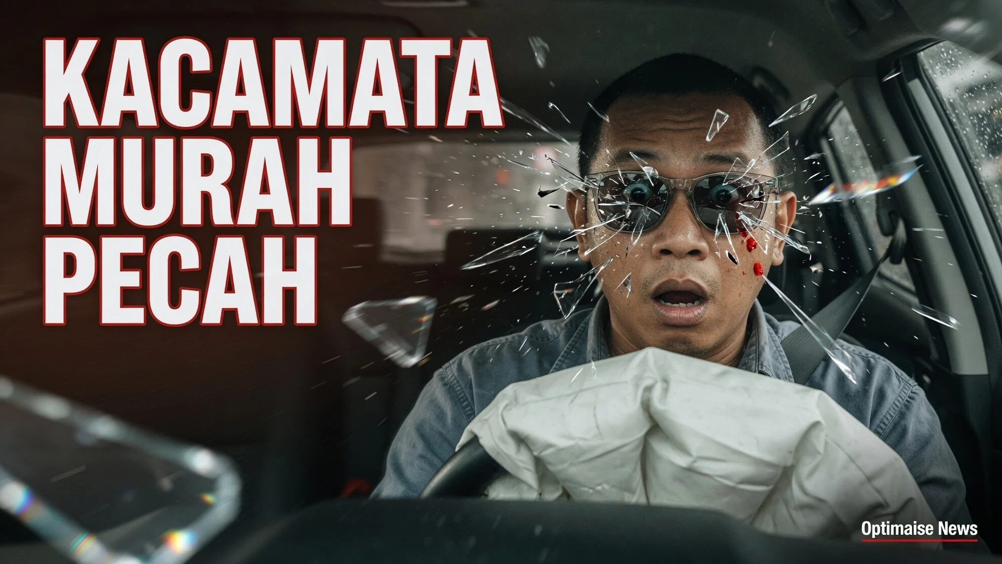 Kacamata Murah Pecah Dihantam Airbag 300 Km/Jam