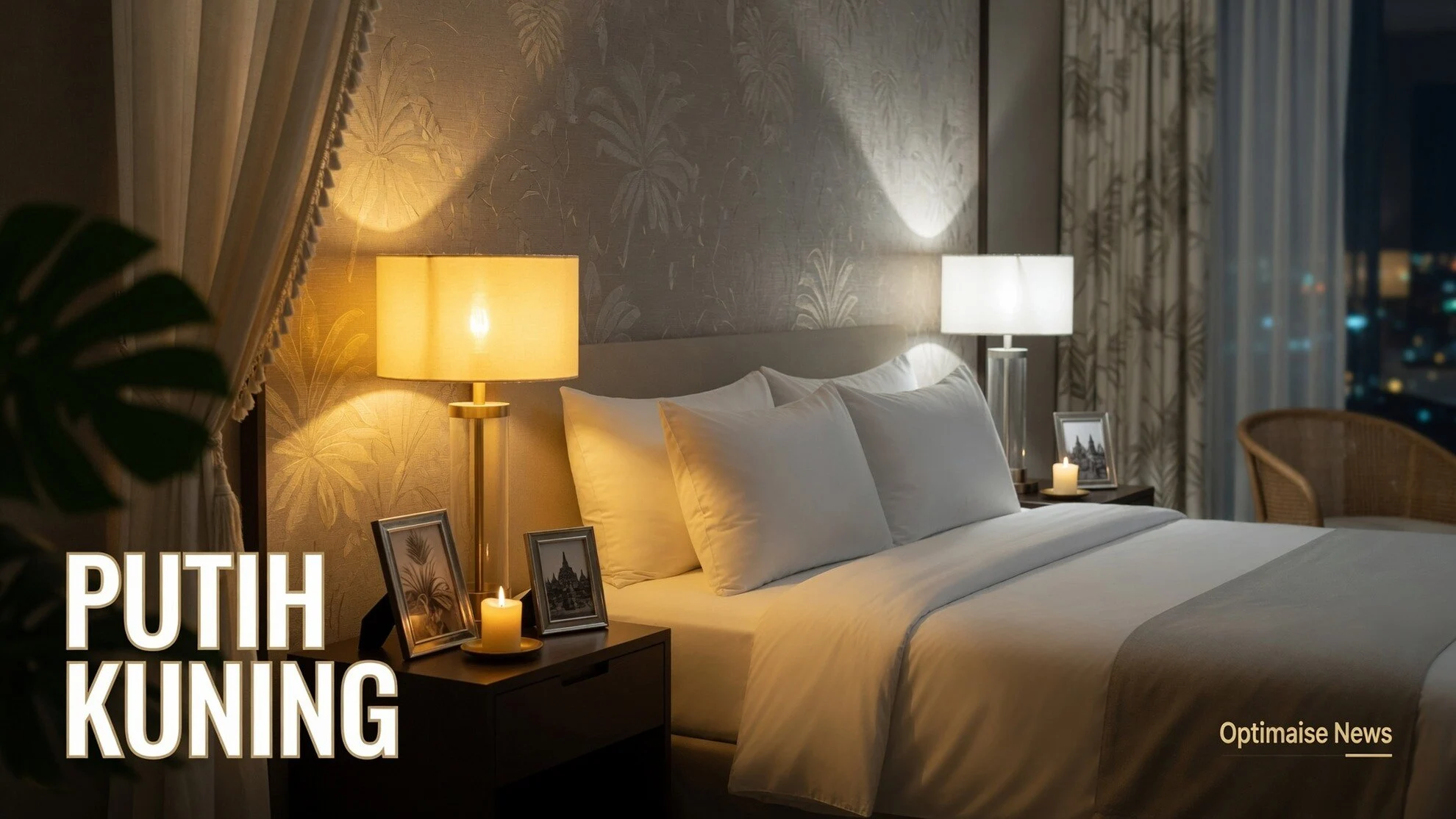 Kamar Tidur ala Hotel Lewat Mebel Ramping hingga Lampu Putih-Kuning