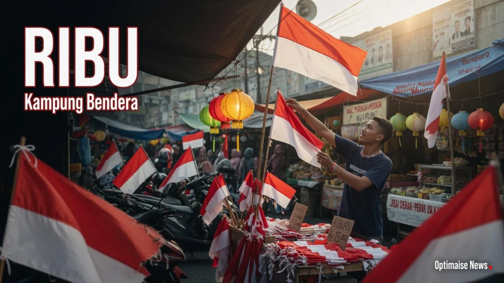 Kampung Bendera Darmokali Diburu, Bendera Mulai Rp15 Ribu