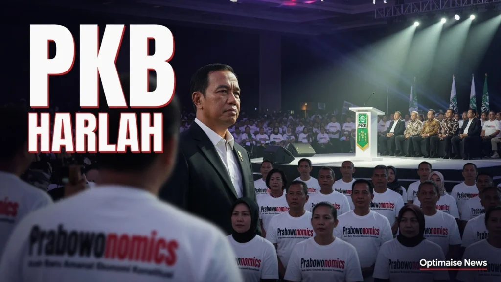 Kaos Prabowonomics Seragam di Harlah PKB ke-28, Prabowo-Gibran Hadir