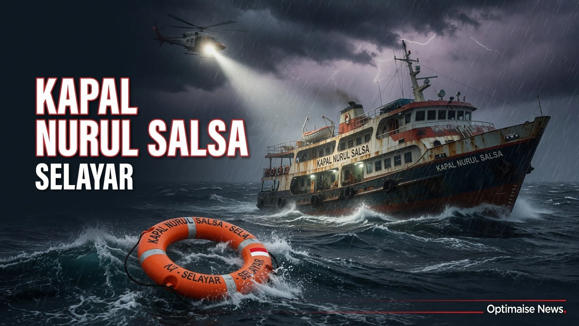 Kapal Nurul Salsa Tenggelam di Selayar: 1 Penumpang Tewas