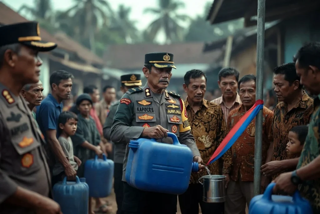 Warga Bawa Galon dan Ember, Antre Tertib di Lokasi