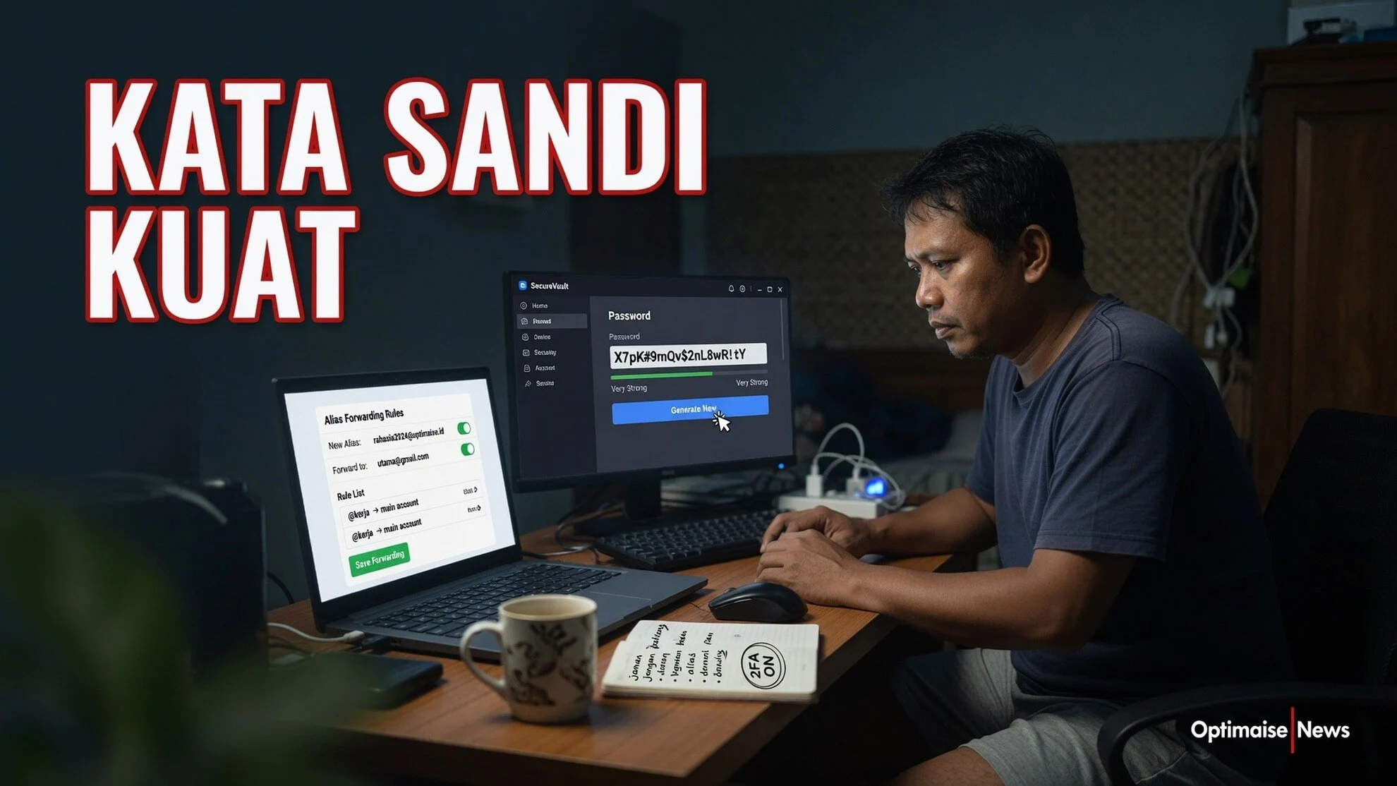 Kata Sandi Kuat Hanya Sepertiga, Solusi Alias Email
