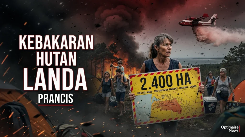 Kebakaran Hutan Landa Prancis Paksa Evakuasi 20.000 di Arcachon