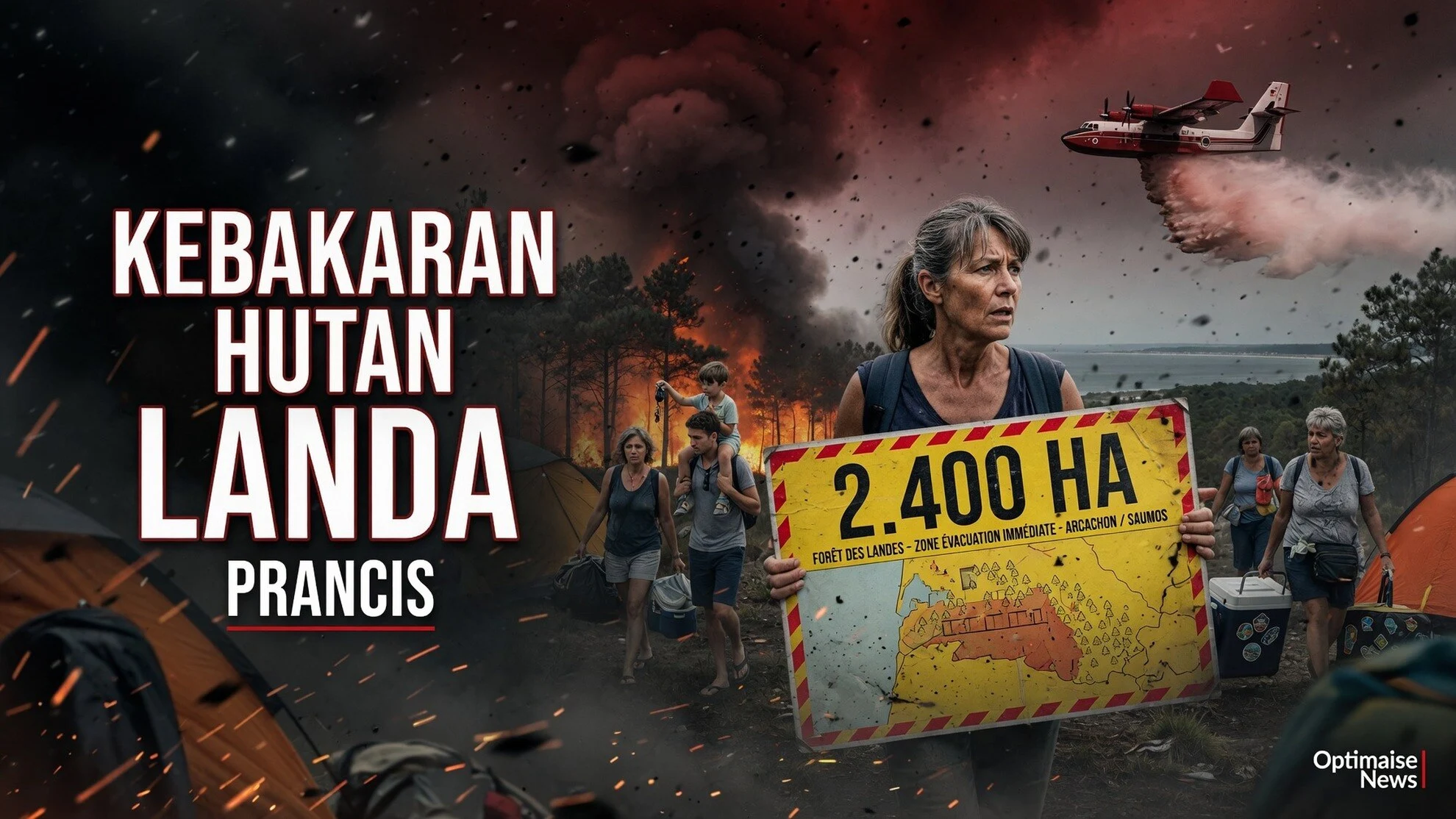 Kebakaran Hutan Landa Prancis Paksa Evakuasi 20.000 di Arcachon