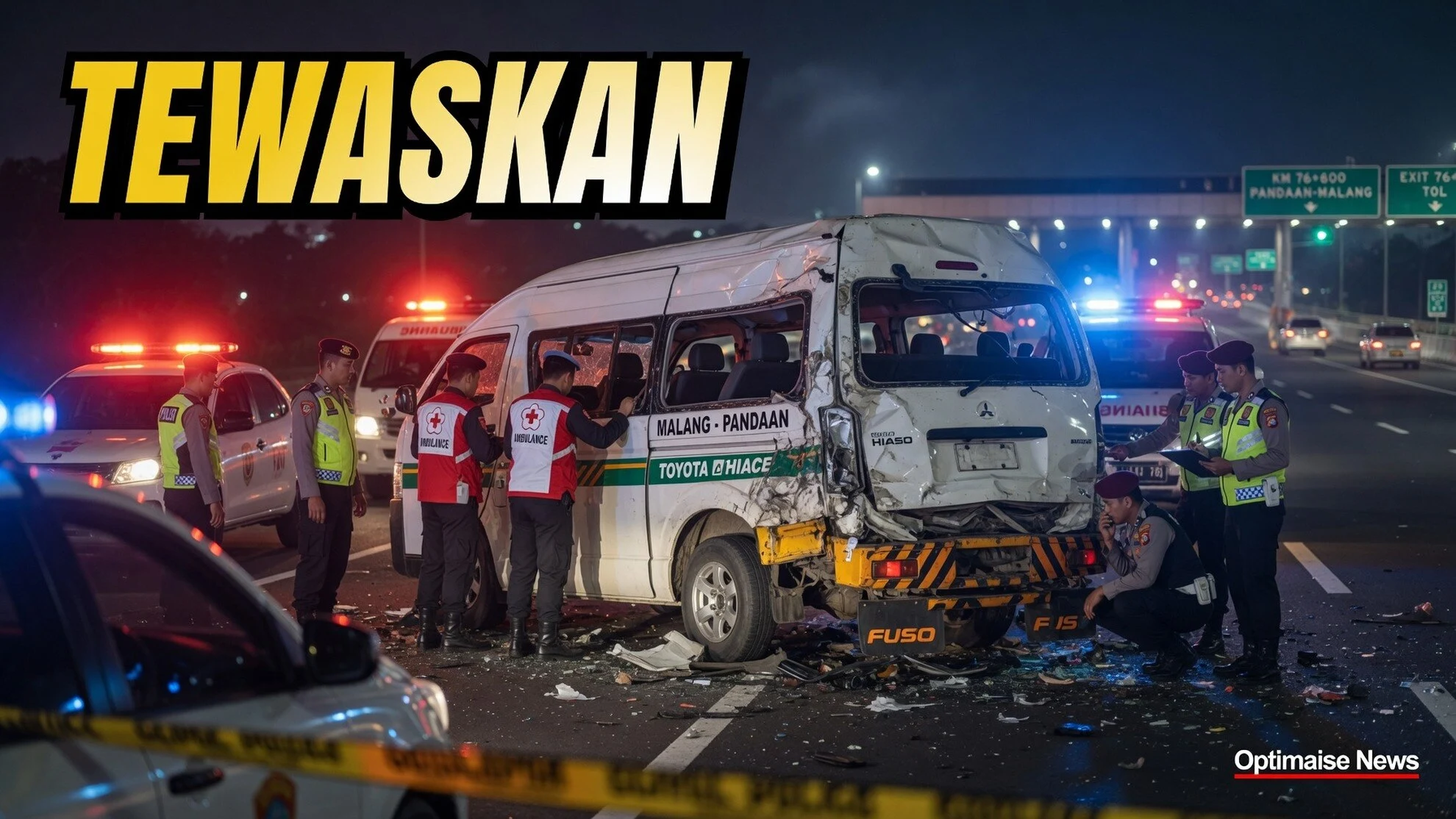 Kecelakaan Tol Pandaan-Malang Tewaskan 3