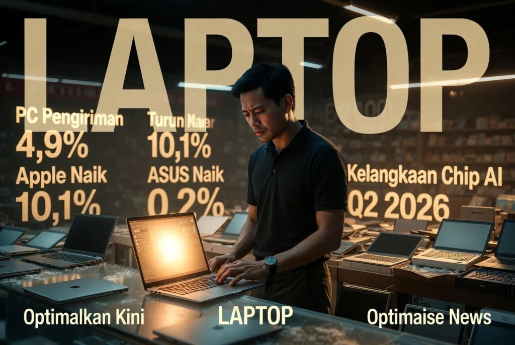 Kelangkaan Chip AI Picu Turunnya Pengiriman Laptop 4,9 Persen di 2026