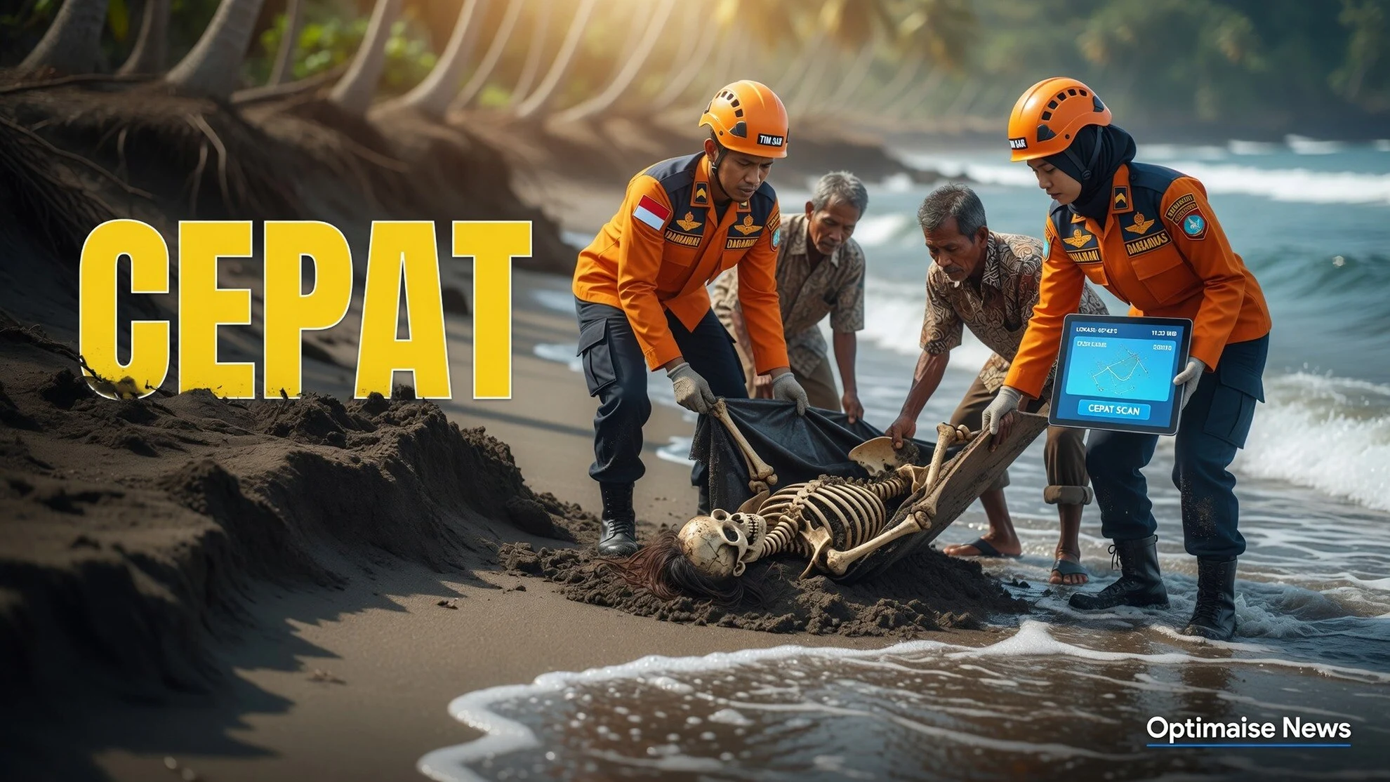 Kerangka Manusia di Pantai Legundi Picu Rantai Respons Cepat