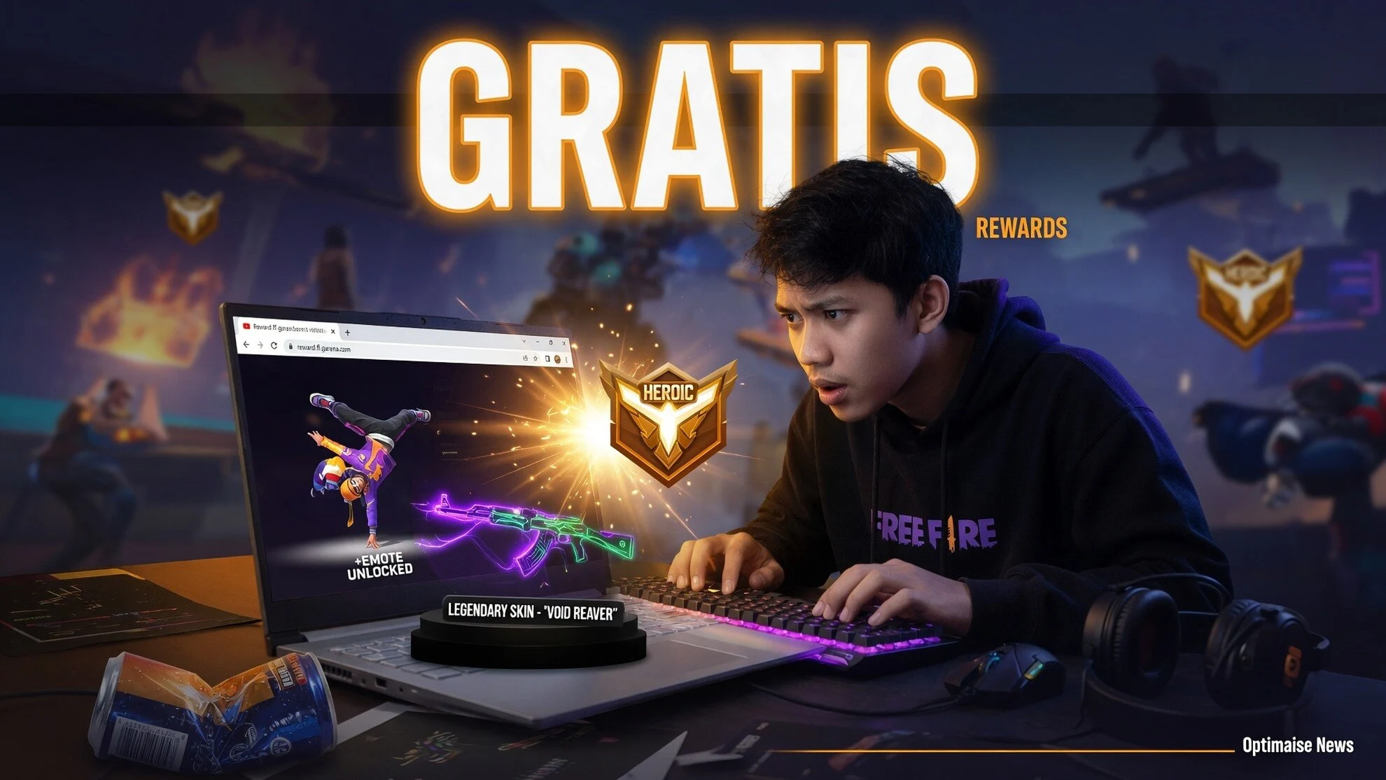 Kode Redeem FF 16 Juli 2026: Emote Skin & Voucher Gratis