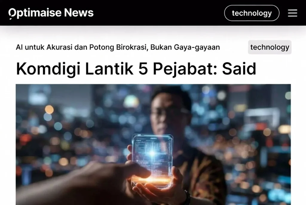 AI untuk Akurasi dan Potong Birokrasi, Bukan Gaya-gayaan