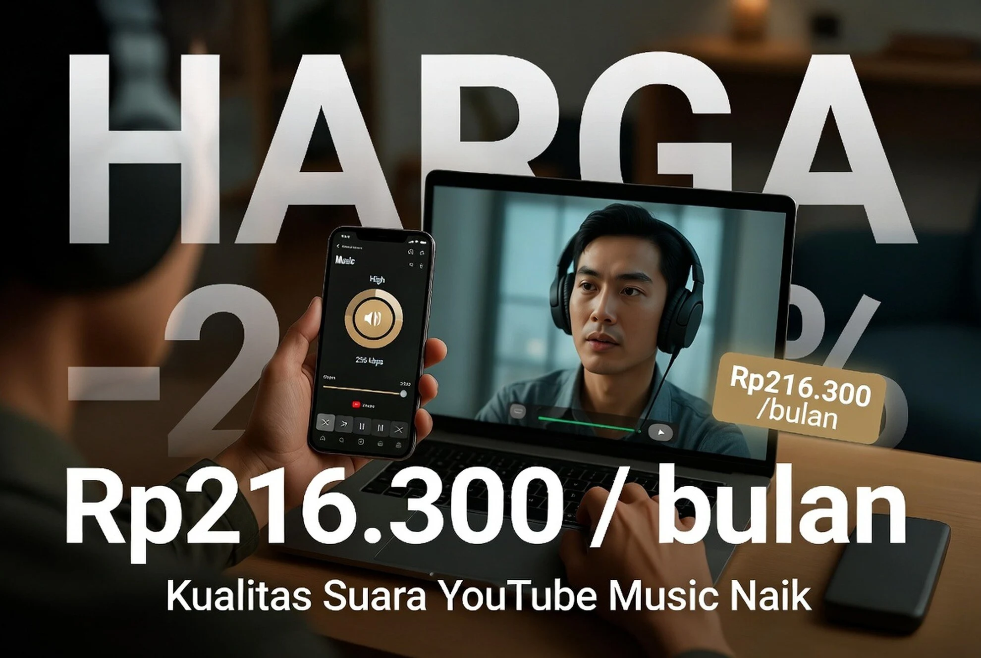 Kualitas Suara YouTube Music Naik ke 256 kbps Harga Premium