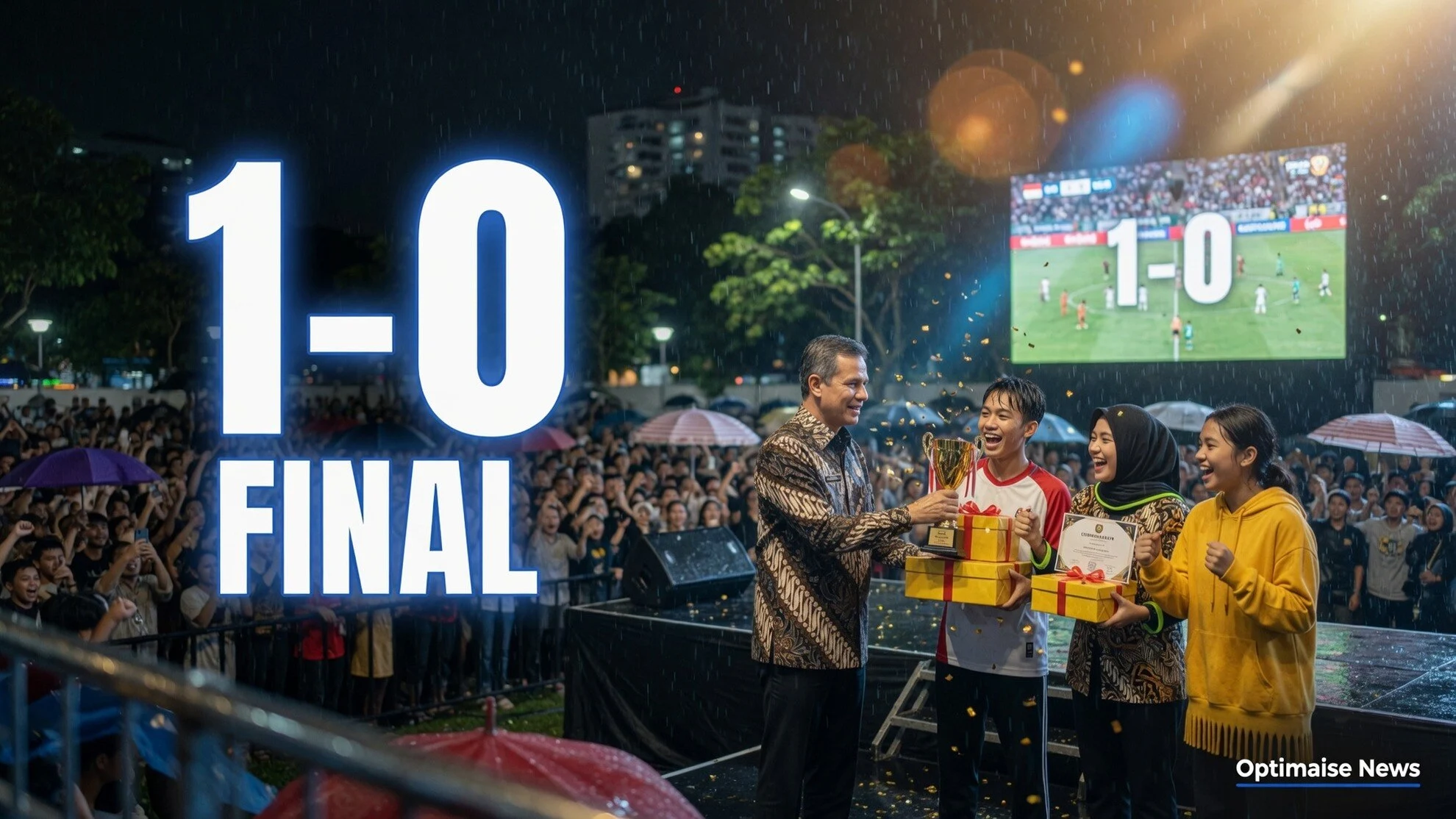 Kuis Lokal Hadiah di Jeda Final Nobar Medan, Spanyol 1-0