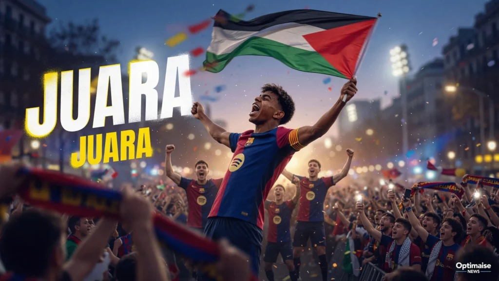 Lamine Yamal Kibarkan Palestina Usai Juara Piala Dunia 2026