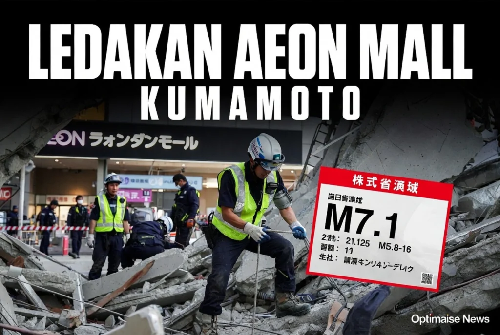 Ledakan Aeon Mall Kumamoto: 200 Orang Terjebak Gempa M7.1