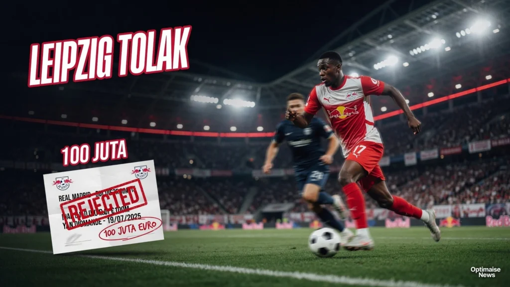 Leipzig Tolak 100 Juta Euro Real Madrid untuk Diomande Tanpa Trofi