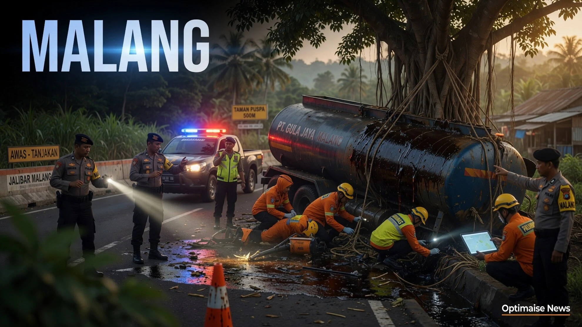 Lompat Kabin Fatal, Sopir Truk Tewas di Jalibar Malang
