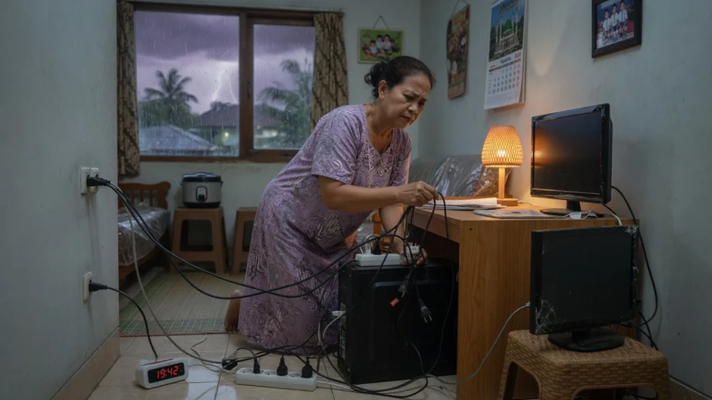 Protokol Cabut Kabel Sebelum Hujan Petir Memburuk