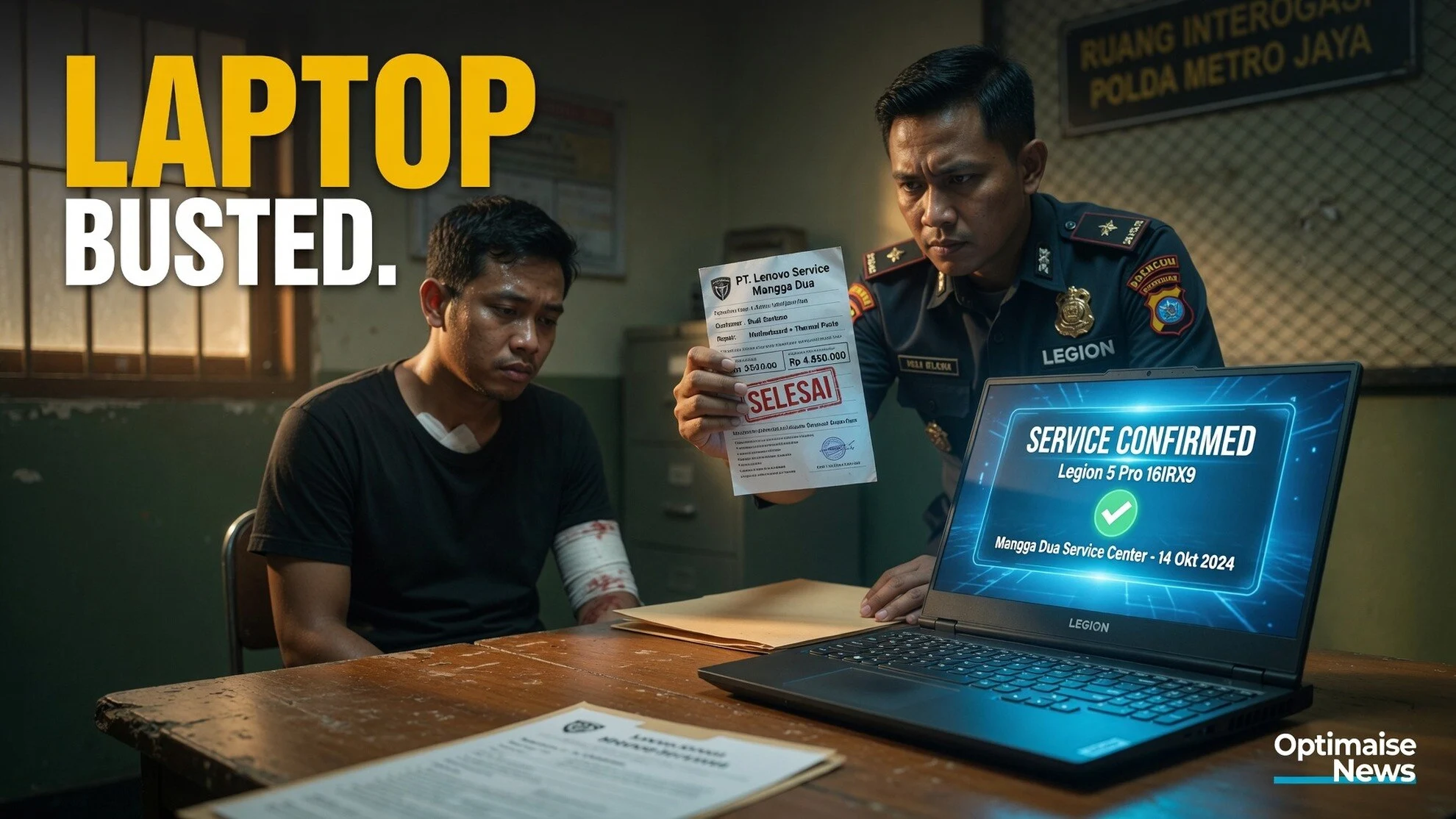 Luka Gunting Kalideres Bongkar Rekayasa Begal Laptop Lenovo Legion
