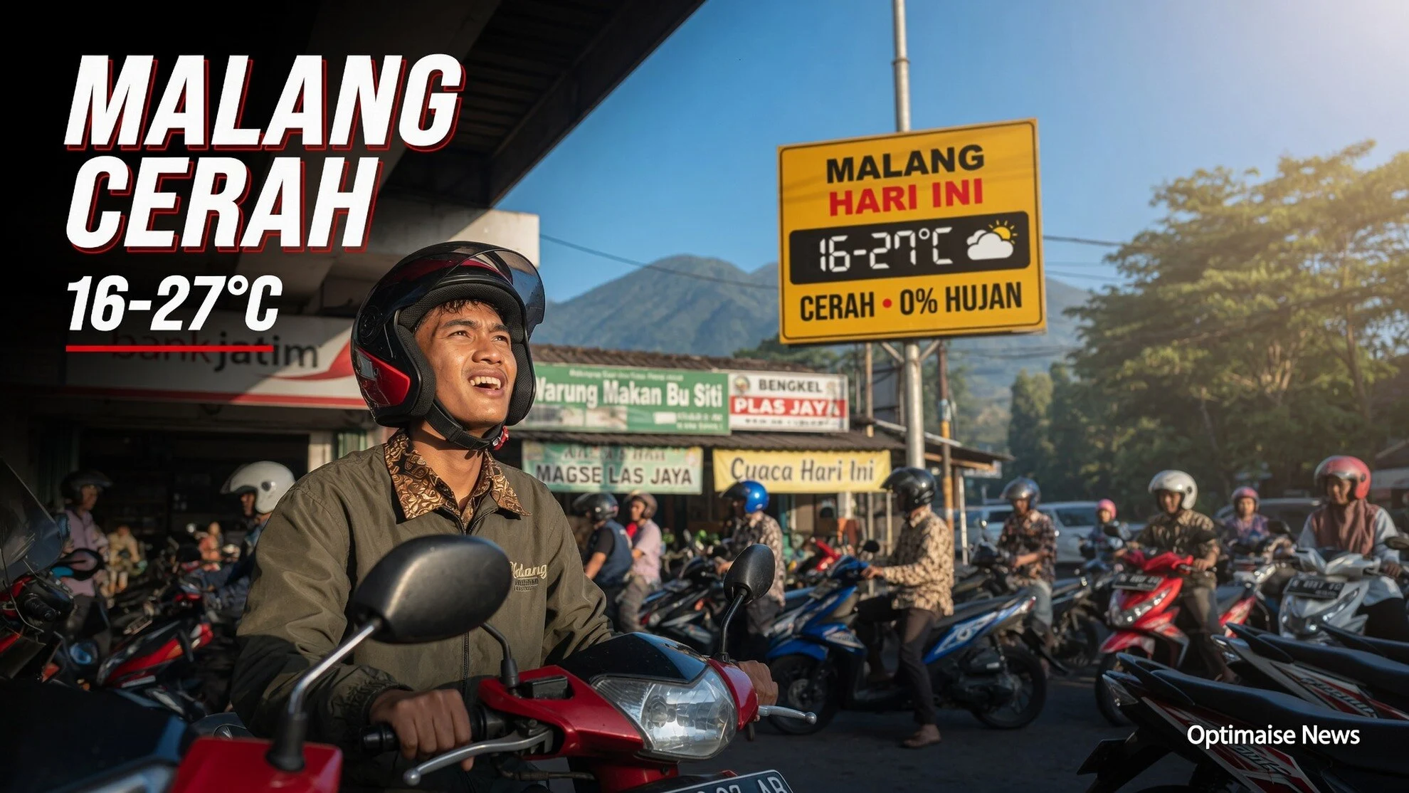 Malang Cerah 16-27°C, Highlands Dingin Tembus 11°C Jumat 16-27