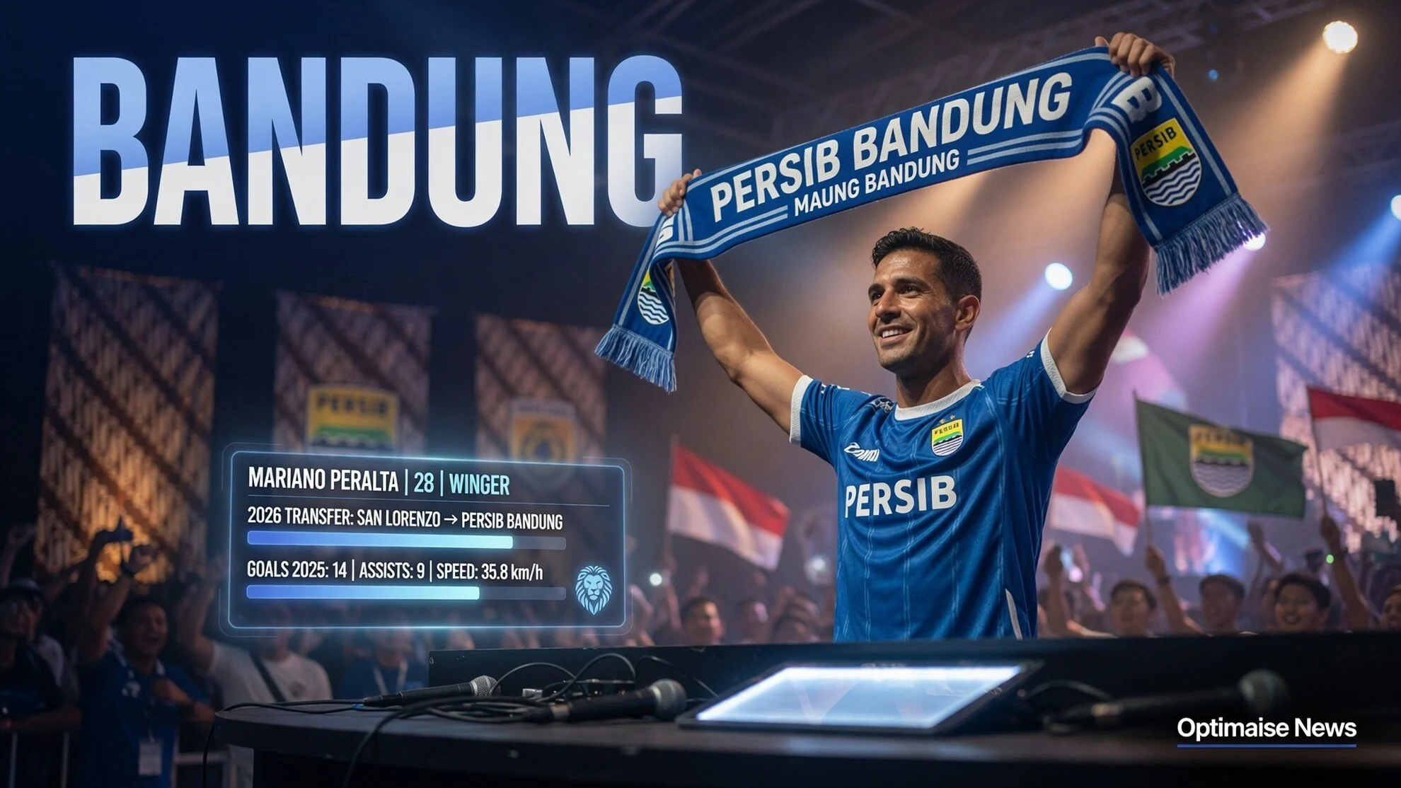 Mariano Peralta Bintang 20 Gol Kini ke Persib Bandung