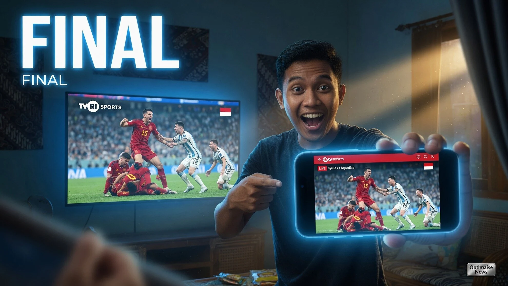 Maxstream TV Dampingi Final Spanyol vs Argentina 2026