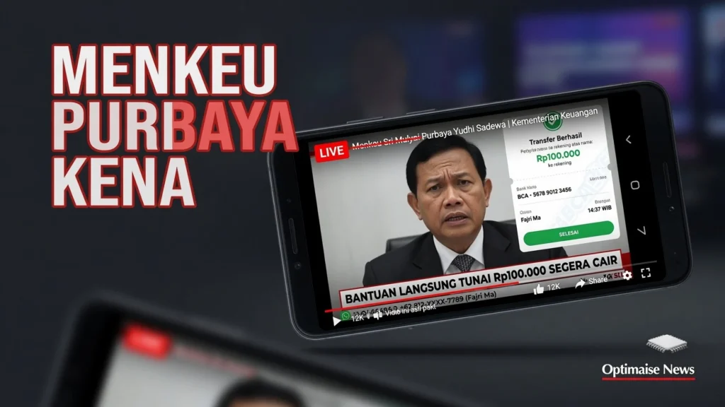 Menkeu Purbaya Kena Deepfake Tagihan Rp100 Ribu Viral